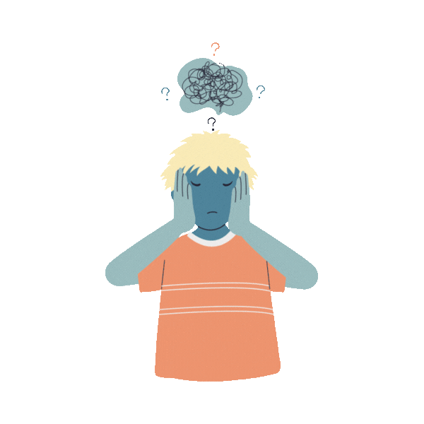 Man dizzy with question marks above head for MWREBALANCE